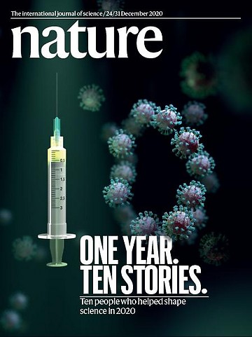 Manta de la naturaleza: Coronavirus y una jeringa con la vacuna