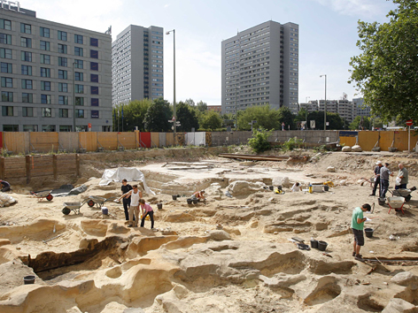 Ausgrabung am Petriplatz in Berlin-Mitte