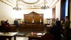 Gerichtssaal im Vatileaks-Prozess.