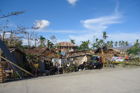 Zerstörte Häuser auf den Philippinen