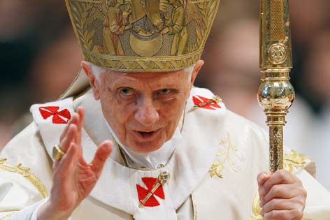 Papst Benedikt XVI. bei seiner Neujahrspredigt 2013