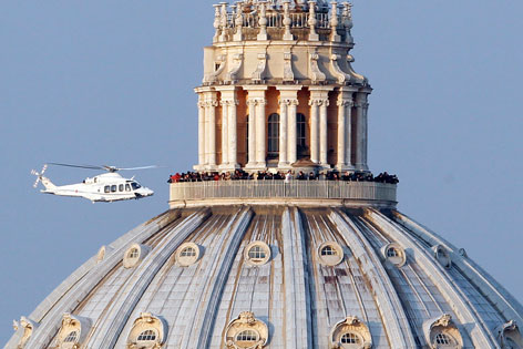 Der Hubschrauber, in dem Benedikt XVI. den Vatikan am 28.2.2013 verließ