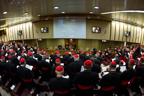 Kardinäle bei einer Generalkongregation