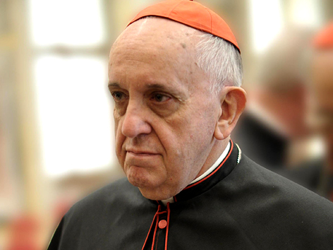 Kardinal Jorge Mario Bergoglio zu Beginn des Konklaves