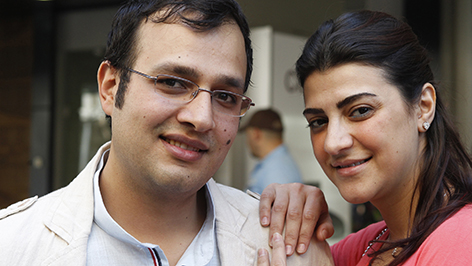Khouloud Succarriyeh und ihr Ehemann Nidal Darwish sind das erste standesamtlich verheiratete Paar im Libanon. Eine Gesetzeslücke machte es möglich.