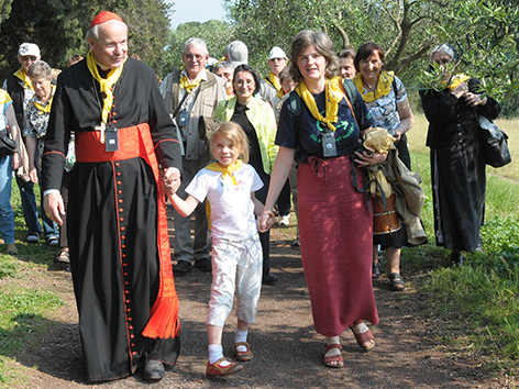 Wallfahrt zu den Gräbern der Apostel. Kardinal Schönborn pilgert mit einer Gruppe Wiener Katholikinnen und Katholiken.