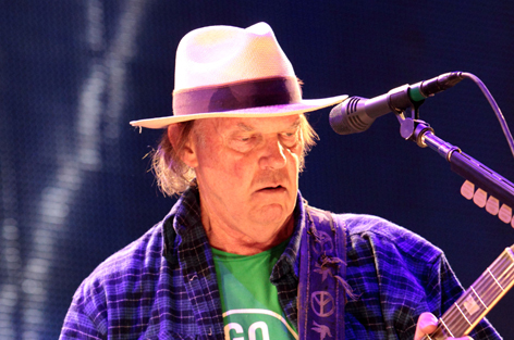 Neil Young auf der Bühne