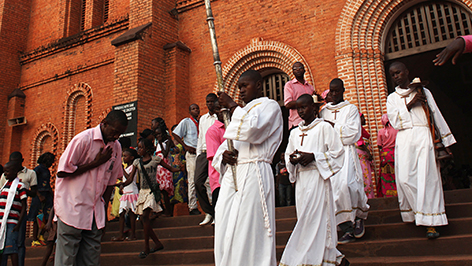 In Bangui feierten Christen unter erhöhten Sicherheitsvorkehrungen ihre Christmette schon am Nachmittag.