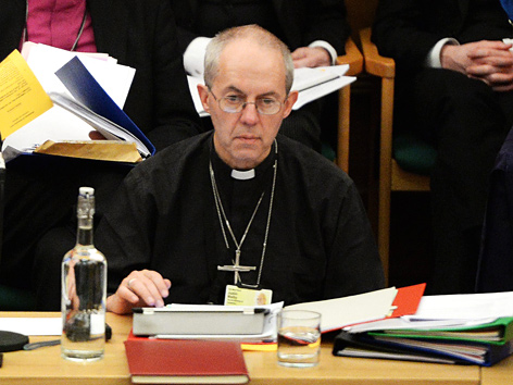 Anglikanerprimas Justin Welby bei der Generalsynode in London im November 2013