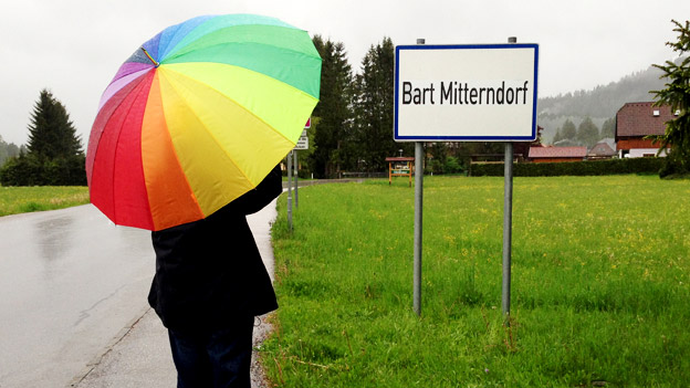 Ortstafel von Bad Mitterndorf