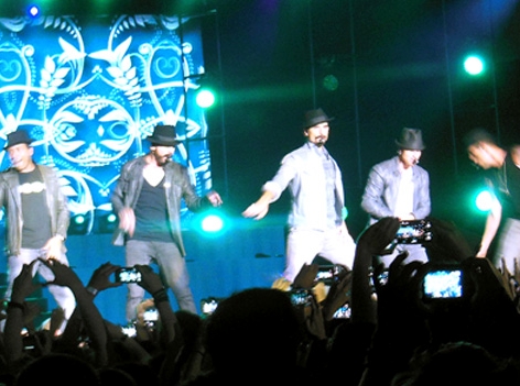 Backstreet Boys auf der Bühne in der Wiener Stadthalle