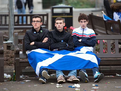 Enttäuschte Abspaltungsbefürworter in Glasgow