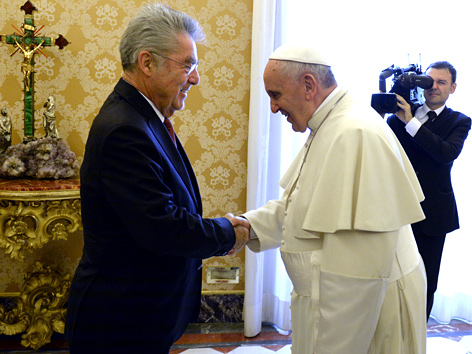 Bundespräsident Heinz Fischer trifft Papst Franziskus im Vatikan