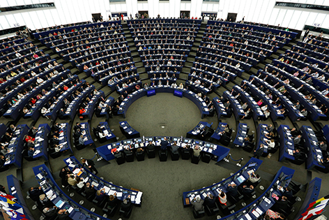 Plenarsaal im EU-Parlament in Straßburg