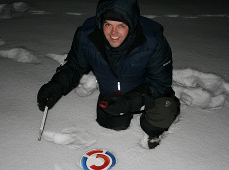 Alois Holzer im Schnee