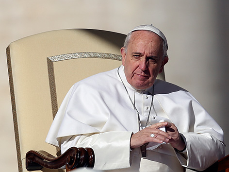 Papst Franziskus während der Generalaudienz