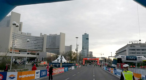 Das Startgelände vom Vienna City Marathon