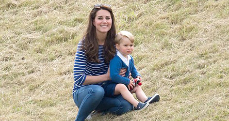 Prinz George mit Herzogin Kate