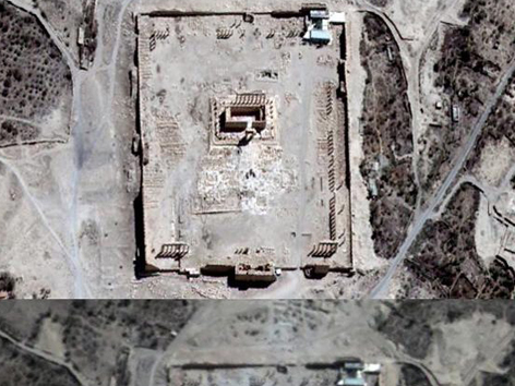 Palmyra Tempel Luftaufnahme