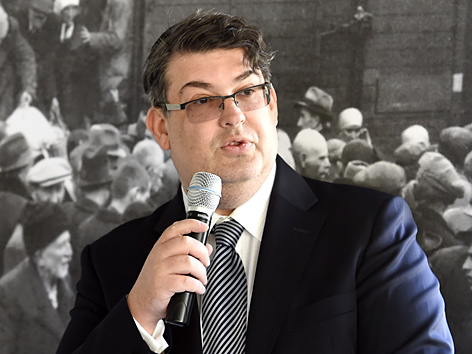 IKG-Präsident Oskar Deutsch, am Montag, 13. April 2015, anl. der Veranstaltung der IKG und der ÖBB zum Thema "Gedenken zum Jom Haschoa" in Wien