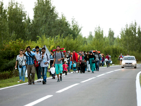 Flüchtlinge auf der "Balkanroute" Richtung Mitteleuropa