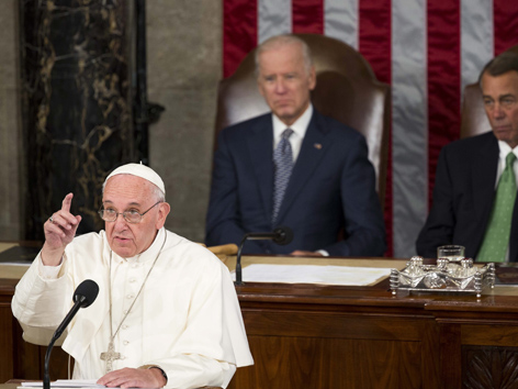 Papst Franziskus vor dem US-Kongress