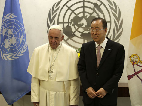 Papst Franziskus mit UN Generalsekretär Ban Ki-moon