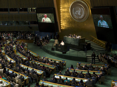 Papst Franziskus spricht vor dem Weltsicherheitsrat der UN
