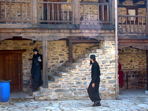 Mönche auf dem Berg Athos