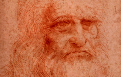 Ein Ausschnitt aus dem Selbstporträt von Leonardo Da Vinci.