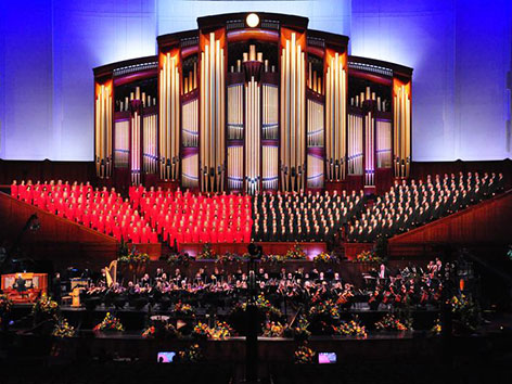 Der Mormon Tabernacle Choir bei einer Aufführung