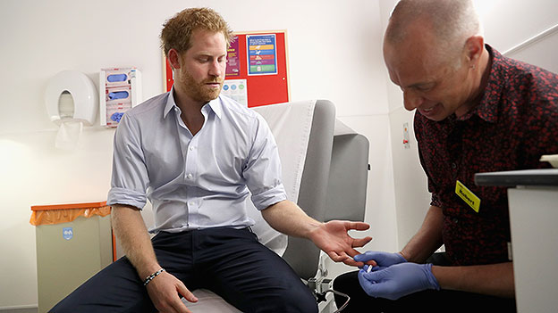 Prinz Harry beim Aids-Test