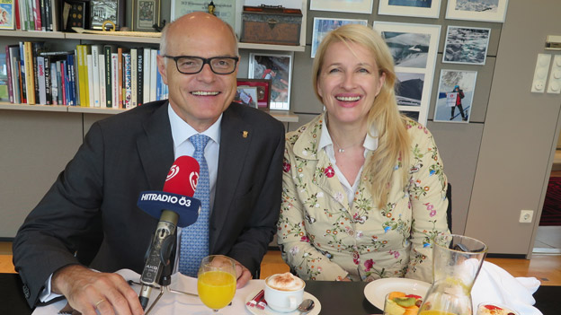ÖOC-Präsident Karl Stoss am Frühstückstisch
