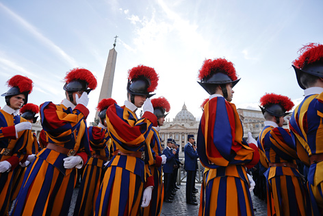Angelobung von neuen Rekruten der Schweizergarde am 8. September 2016 im Vatikan