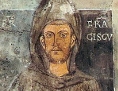 Das älteste erhaltene, noch zu Lebzeiten entstandene Bild Franz' von Assisi, Fresko im Kloster Sacro Speco in Subiaco