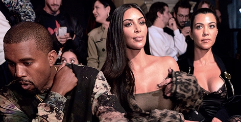 Kim Kardashian, Kanye West und Kourtney Kardashian