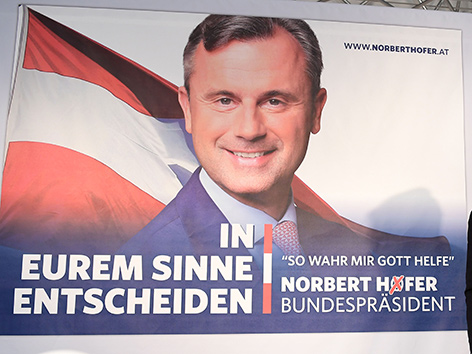 Wahlplakat von norbert Hofer