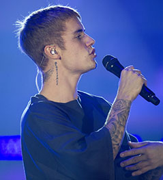 Justin Bieber auf der Bühne