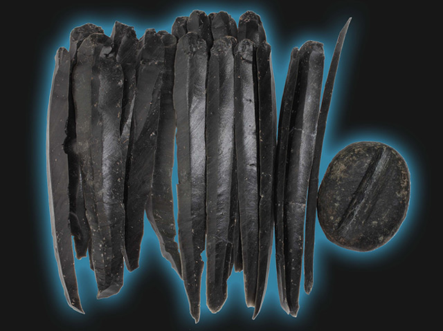 Neolithische Obsidianklingen von der Siedlung Cukurici Höyük