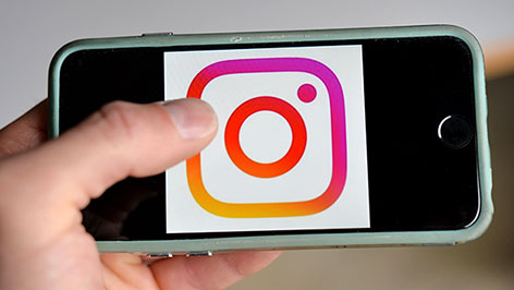 Das Instagram Logo auf einem Smartphone