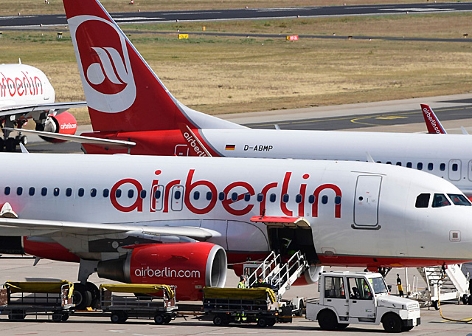 Maschinen von Airberlin am Flughafen Tegel in Berlin