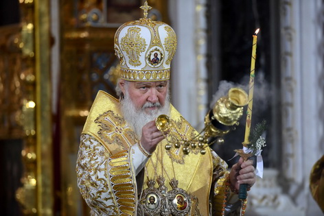 Patriarch Kyrill beim orthodoxen Weihnachsfest