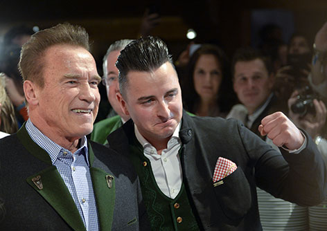 Arnold Schwarzenegger und Andreas Gabalier bei der Weißwurstparty