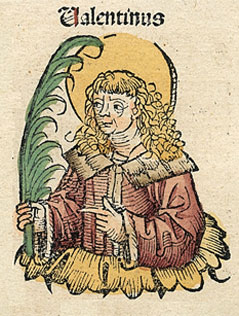 Abbildung des heiligen Valentin von Terni (1493)