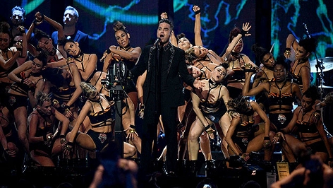 Robbie Williams bei den Brit Awards
