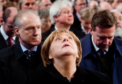 Angela Merkel beim Versöhnungsgottesdienst