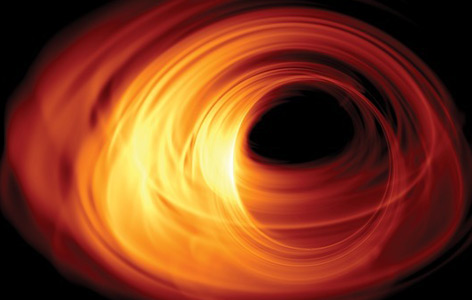 Eine der vielen künstlerischen Darstellungen eines Schwarzen Lochs
