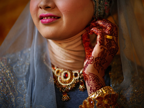 Junge Braut in Banda Aceh, Indonesien