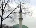 Minarett bei der Moschee nahe der Donauinsel