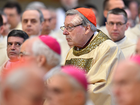 Der australische Kardinal George Pell bei einer Messe im Petersdom